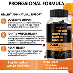 Curcumin Inflammation Support Black Pepper for Maximum Absorption, Natural Premium Joint Flexibility and Muscle Health Support