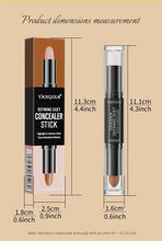 Concealer stick size diagram with height and width measurements
