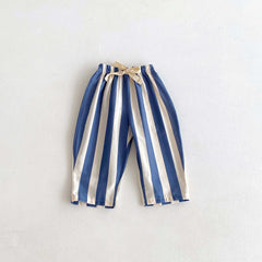 Fashion Striped Trousers For Children's Clothes Summer Thin Loose Casual Kids Harem Pants Toddler Costume Boys Girls Long Pant