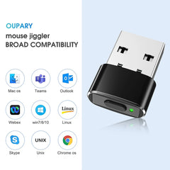 Mouse Jiggler Undetectable Automatic Mover USB Port Undetectable Automatic Shaker Keeps Computer Awake Simulate For PC Laptop
