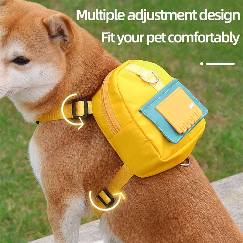 Waterproof Pet Backpack For Dogs Puppy Bag With Harness Collar Outdoor Travel Dog Snacks Backpack French Bulldog Dog Accessories