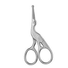 Facial Hair Scissors Rounded Professional Stainless Steel Mustache Nose Hair Beard Eyebrows Eyelashes Trimming Clippers