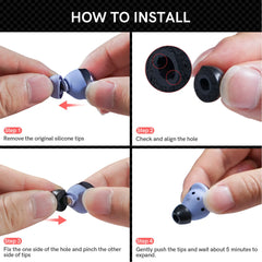 أطراف أذن من إسفنج الذاكرة لسماعات Samsung Galaxy Buds 3 Pro، أطراف أذن ناعمة، سدادات أذن مضادة للانزلاق، أطراف أذن لسماعات Buds3 Pro، حافظة سماعة الأذن