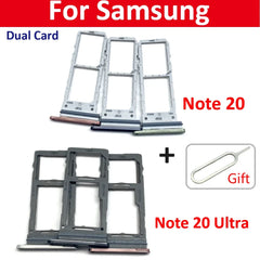 حامل بطاقة SIM جديد مع درج شريحة ومقبس محول لهاتف Samsung Note 20 / S20 Ultra المحمول مع بطاقة SIM مزدوجة