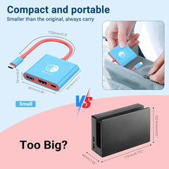 Game Dock 4K HDMI USB 3.0 Hub Adapter USB C Splitter TV Portable Docking Station for Laptops PC iPad MacBook Air Pro