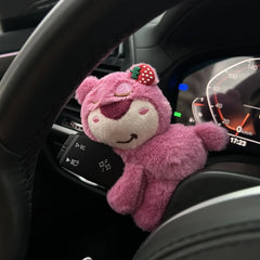 Car Cute Wiper Ornaments Plush Doll Capybara Panda Cat Turn Signal Switch Ornament Car Interior Decoration Accessories