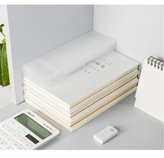 2023 Pencil Cases Pens Storage School Office Simple Matte Transparent Plastic Box Frosted White Stationery Supplies