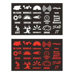 15pcs/Set Creative Car Switch Button Stickers Dashboard Console Label Decals Self-Adhesive Decorations For Car Truck