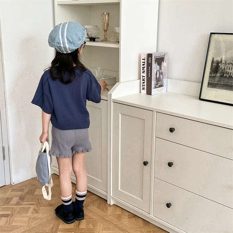 2025 Summer New Children Short Sleeve T Shirts Fashion Letter Print Boys Girls Casual T Shirts Baby Loose Tops Kids Tee Clothes