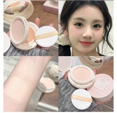 2 in 1 Double Layer Powder Cushion Clear Natural Lasting Brightening Gege Bear Makeup Concealer Loose Powder Cushion Cream