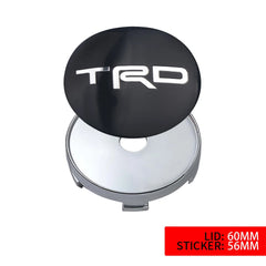 56/60mm Car Wheel Hub Center Cap Aluminum Metal Logo Stickers For Toyota Rav4 Corolla Camry Aqua Auris Cross Yaris TRD Prius GR