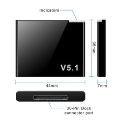 Bluetooth 5.1 Wireless Receiver Bluetooth Adapter 30pin for Bose Sounddock Portable Digital Music System Speaker Tool
