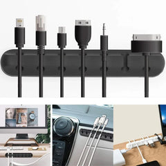 منظم كابلات USB من السيليكون من NNBILI، لفاف الكابل، مشابك إدارة سطح المكتب، حامل كابلات للفأرة وسماعات الرأس، منظم أسلاك