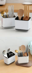 Double Layer Detachable Chopsticks Cage Multifunctional Spoon Fork Storage Holder Cutlery Organizer Kitchen Accessories