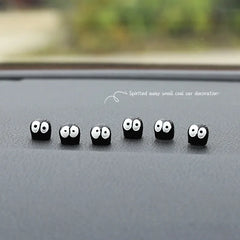 5/10/20/50pcs Cute Black Elf Car Interior Decoration Funny Auto Center Console Rearview Mirror Ornaments For Car Accessories