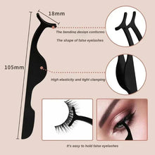 Eyelash curler with curved black clamp and pink silicone pad detail, spring design