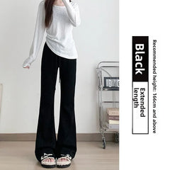 ay High Waist Bell Bot Pants Women's Summer 2025 New Casual Sports Sweatpants Small Size Slimming  Hoof Pants