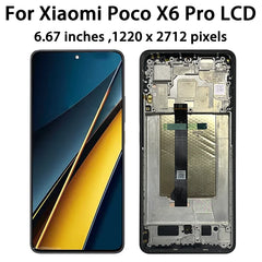 6.67"AMOLED For Xiaomi Poco X6 Pro X6Pro 5G 2311DRK48G LCD With Touch Screen Digitizer Assembly For Redmi K70E K70e 2311DRK48C