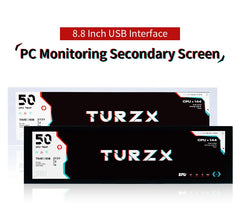 8.8 Inch IPS Type C Secondary Screen USB-C Interface Computer Monitoring CPU GPU RAM Dislpay Smart Screen No Need AIDA64