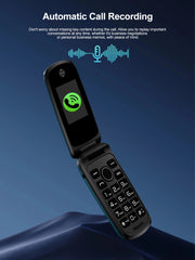 2025 SERVO F4 Fold Feature Mobile Phone 1.77" Display Dual SIM Standby Call Recording MP4 FM Radio 2G Flip Button Backup Phones