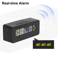 Tire Pressure Monitoring System Temperature Warning New C External Battery Version Sensors Solar TPMS Car Tyre Pressure Monitor