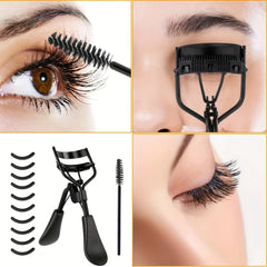 7/15pcs Eyelash Curler Set With Replacement Pads For Women Eyelashes Curling Tweezers Clips Lash Mascara Wands Brush Makeup Tool