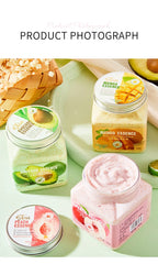 300g Big Fruit Body Scrub Suitable for Exfoliating, Bathing, Sea Salt, Tender and Smooth Skin, Mud Rubbing Treasure