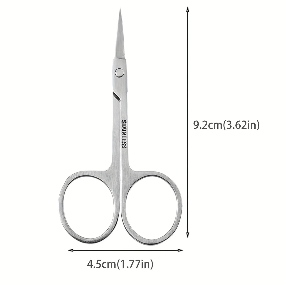 Curved Nose Hair Scissors Small Scissors for Beard Grooming, Eyelashes, Ear Hair Trimming Eyebrow Scissors - Professional Stainl