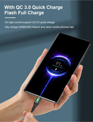 كابل USB صغير 5A من USLION كابل شحن سريع USB إلى Micro USB 2.0 سلك شحن Android لهاتف Samsung Galaxy S7 S6 Note