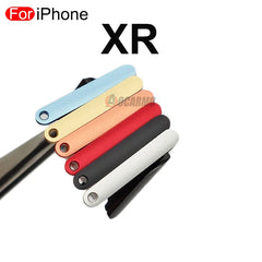 قطعة واحدة من حامل بطاقة SIM لهاتف Apple iPhone XR، حامل درج من الألومنيوم بفتحة واحدة مزدوجة، قطع غيار بديلة