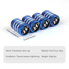 4Pcs Metal Car Wheel Tires Valve Dustproof Cover Accessories For Hyundai Ioniq Sonata Elantra Solaris Creta Accent SantaFe