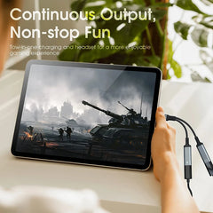 60W PD Fast Charger Cable 2 in 1 USB C Splitter Type C Headphones Jack Audio Adapter For Samsung S24 Xiaomi Huawei iPhone 15 16