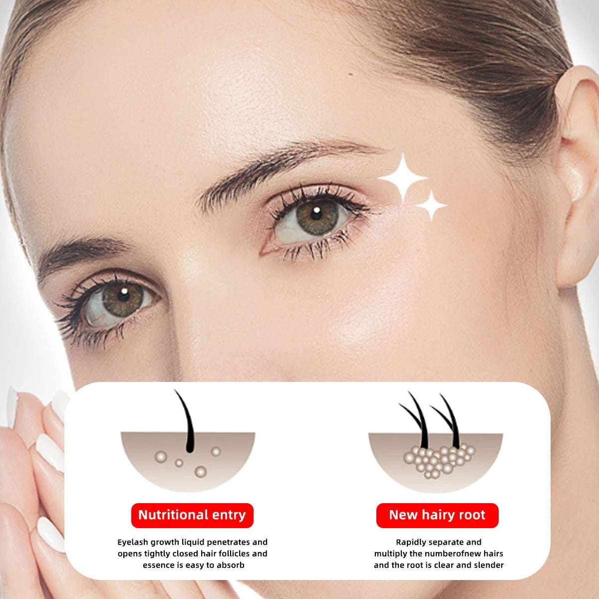 Eyelash Growth essence contains natural formula to nourish, strengthen and repair the thickness of eyelash root 7ml