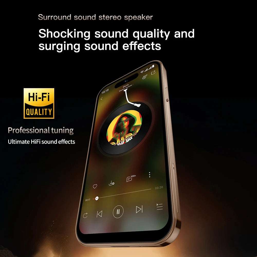 ONEMYTH M16Pro 4.0" Android 10 Mini SmartPhone, Dual SIM, 2000mAh, 5MP Camera, 2GB+16GB, Face Unlock, Type-C