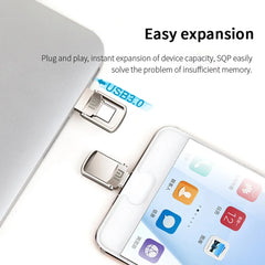 XIAOMI 2TB Metal Pendrive 2 IN 1 OTG 1TB 512GB USB Flash Drives Type C 2TB USB3.2 Pen Drive Memory Stick Type C For Cellphone PC