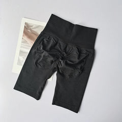 Summer Seamless Yoga Shorts High Waist Workout Shorts Women Sexy Booty Tummy Control Gym Leggings Breathable Running Shorts