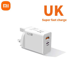 Xiaomi 120W Original Charger Turbo Fast EU US UK Wall Hypercharge Adapter Usb 6A Type C Cable For Xiaomi 13 12 11 Ultra Redmi