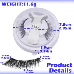 Magnetic Eyelashes 1/2 Pairs Handmade 3D Mink Lashes Reusable False Eyelashes Set Natural Long Fake Eyelash Makeup Tweezers Tool