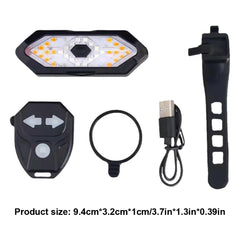 Turn Signal Rear Lamp USB Rechargable Waterproof E-Scooter Safety Warning Tail Light LED Turn Signal Light for M365 Pro 2 MI 4