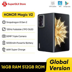 Global Version Honor Magic V2 5G Foldable LTPO OLED 120Hz Display 7.92" 50MP Rear Cameras Snapdragon 8 Gen 2 5000mAh 66W NFC