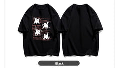 Cute Cartoon  ort Sve T-irt Women's Summer Casual Loose Fit plus Size American Sle Cotton Top Korean Version