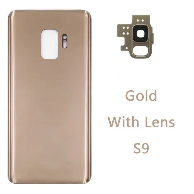 New for Samsung Galaxy S9 g960 g960f S9 Plus g965f battery back cover 3D glass panel rear door housing case camera lens replace