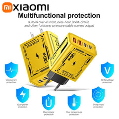 Xiaomi Original 120W Charger Ultra Fast Charging Type-C GaN Phone Charger USB-C QC 3.0 Phone Charger Adapter For iPhone Samsung