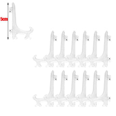 20x Portable Dish Display Stand Foldable Plastic Display Stand Photo Frame Stand Plate Saucer Pottery Display Home Storage Rack