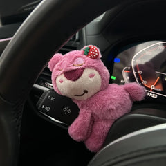 Car Cute Wiper Ornaments Plush Doll Capybara Panda Cat Turn Signal Switch Ornament Car Interior Decoration Accessories