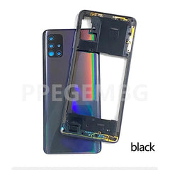 A51 4G A515 For Samsung Galaxy A51 2020 A515F Battery Case Housing Chassis Middle Frame Back Cover + Camera Lens Repair Parts