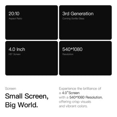 UNIWA Q9 Mini 4G Smartphone Android 14 Unisoc T606 4 Inch qHD 4GB RAM 64GB ROM Mobile Phone 2000mAh Face ID Small Cell Phone
