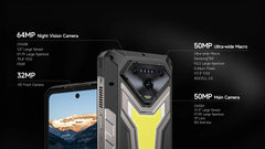 【العرض العالمي الأول】هاتف Ulefone Armor 34 Pro 5G AI المتين، بسعة 25500 مللي أمبير/ساعة، وذاكرة داخلية تصل إلى 32 جيجابايت + 512 جيجابايت، وجهاز عرض مدمج، وتردد 120 هرتز، وشاشة 6.95 بوصة، وتقنية NFC