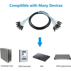 4/6 pcs/set Sata To Sata Cable 6 Ports/Set Date Cable 7 Pin Sata Sas Cable 6Gbps Sata To Sata HDD Cable Cord For Server Mining