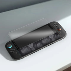 واقي شاشة من الزجاج المقوى لجهاز Switch Nintendo 2 مع غطاء عصا التحكم ملحقات واقي لجهاز Switch Nintendo 2